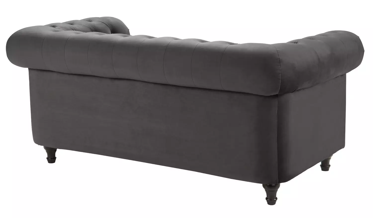 Habitat Chesterfield Velvet 2 Seater Sofa - Charcoal