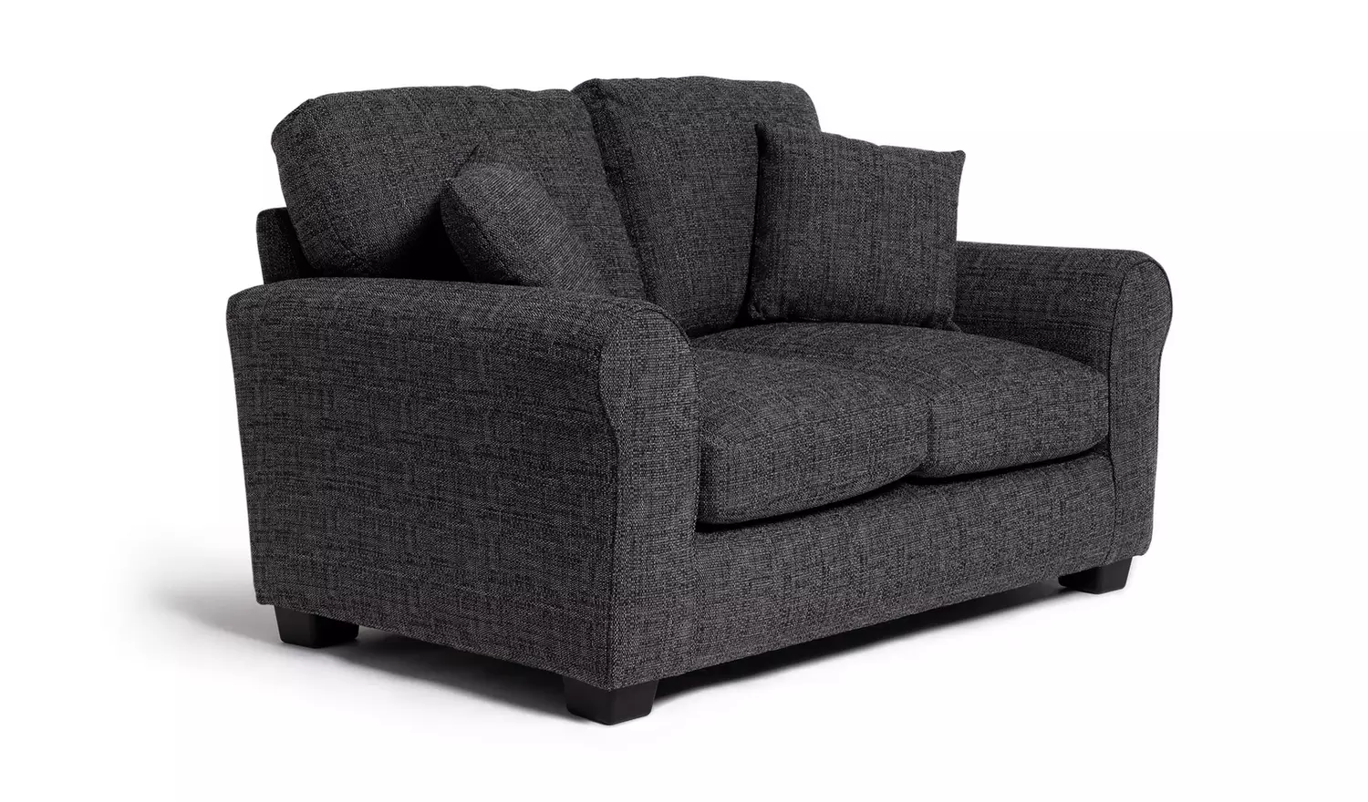 Argos Home Lisbon Fabric 2 Seater Sofa - Charcoal