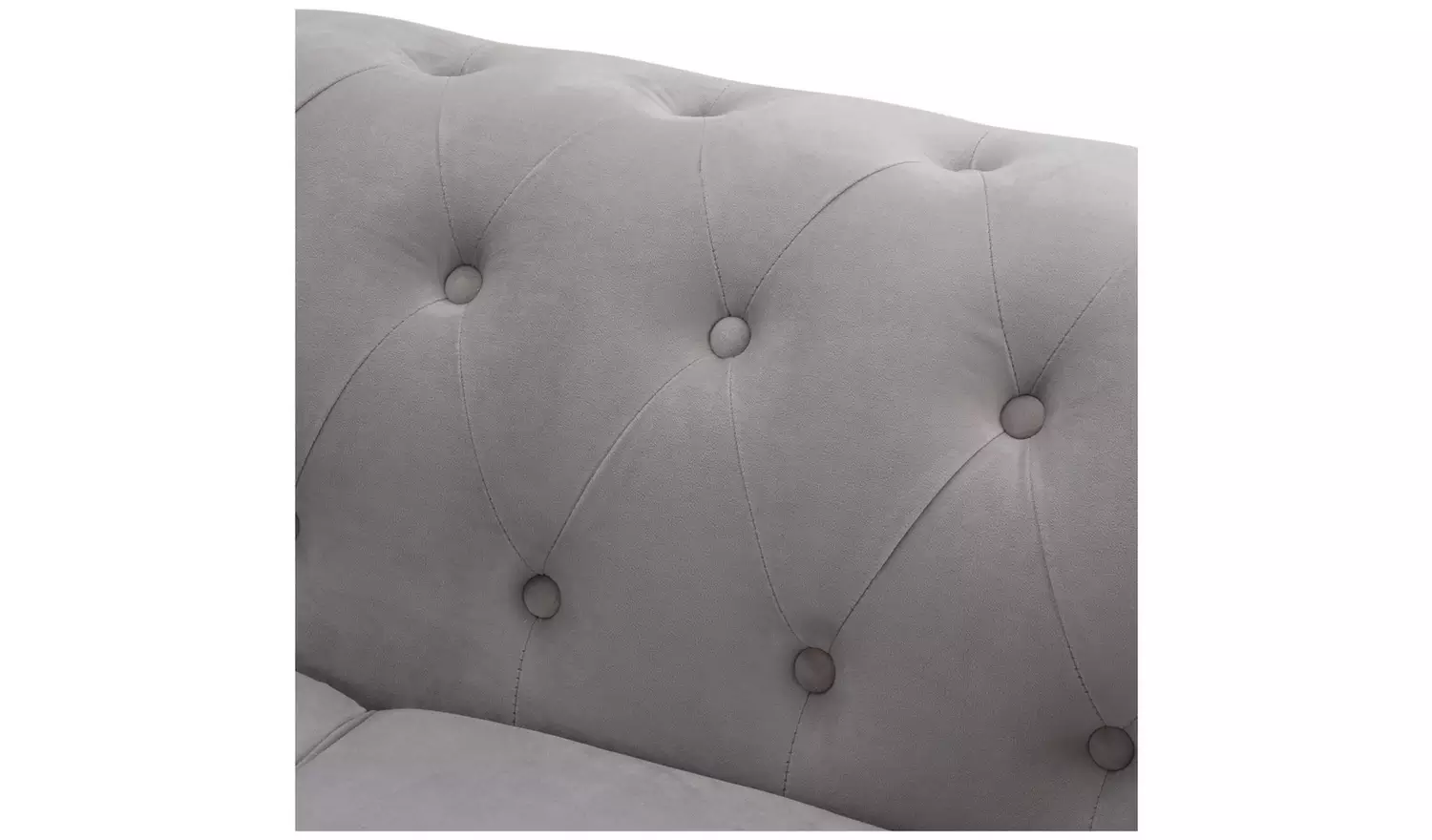 Habitat Chesterfield Velvet 2 Seater Sofa - Light Grey