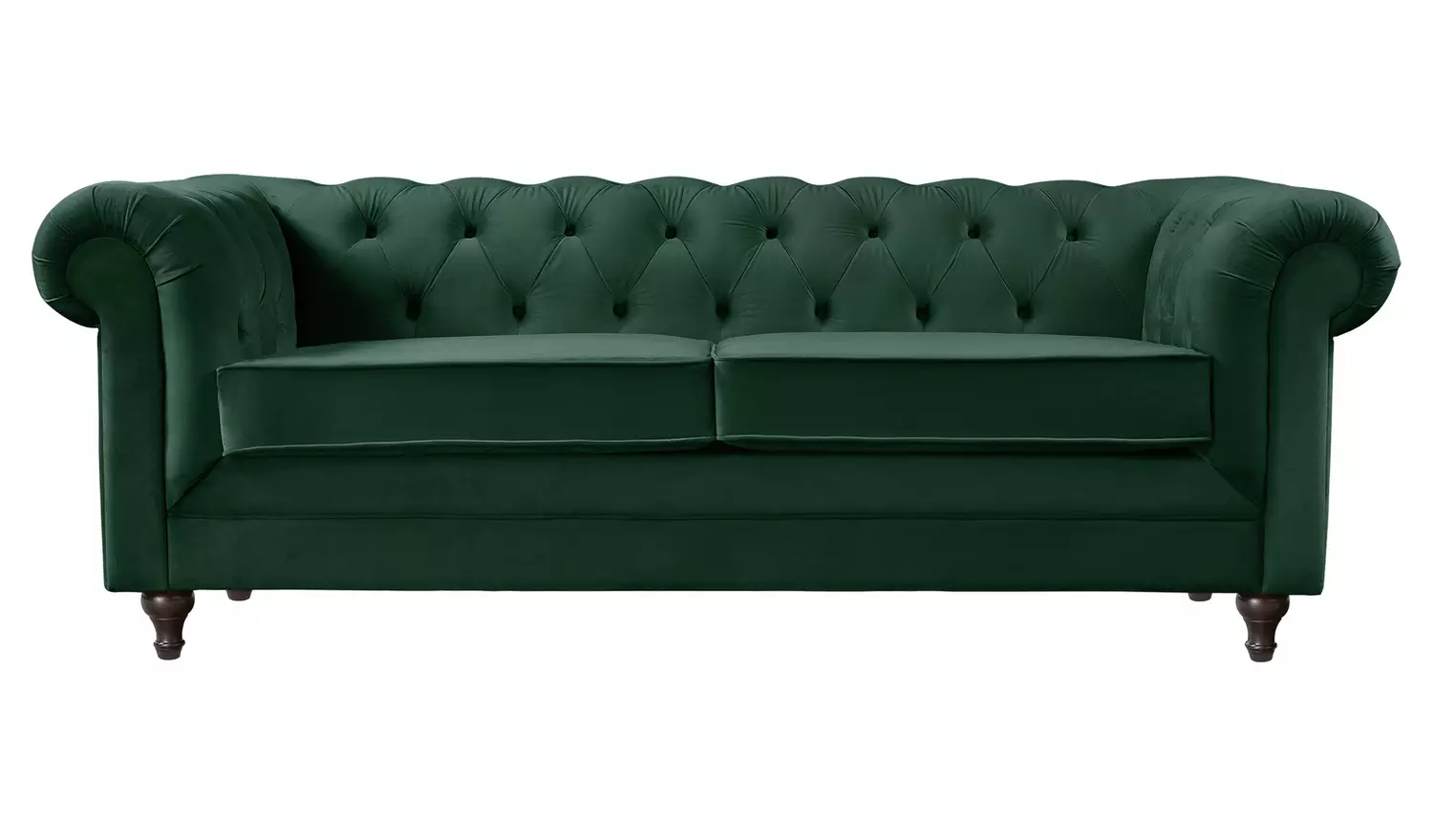 Habitat Chesterfield Velvet 3 Seater Sofa - Green