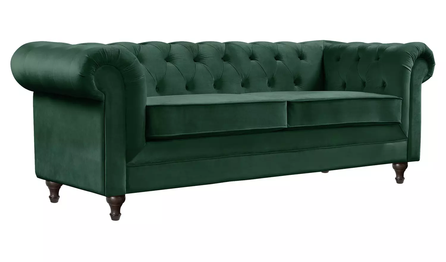 Habitat Chesterfield Velvet 3 Seater Sofa - Green