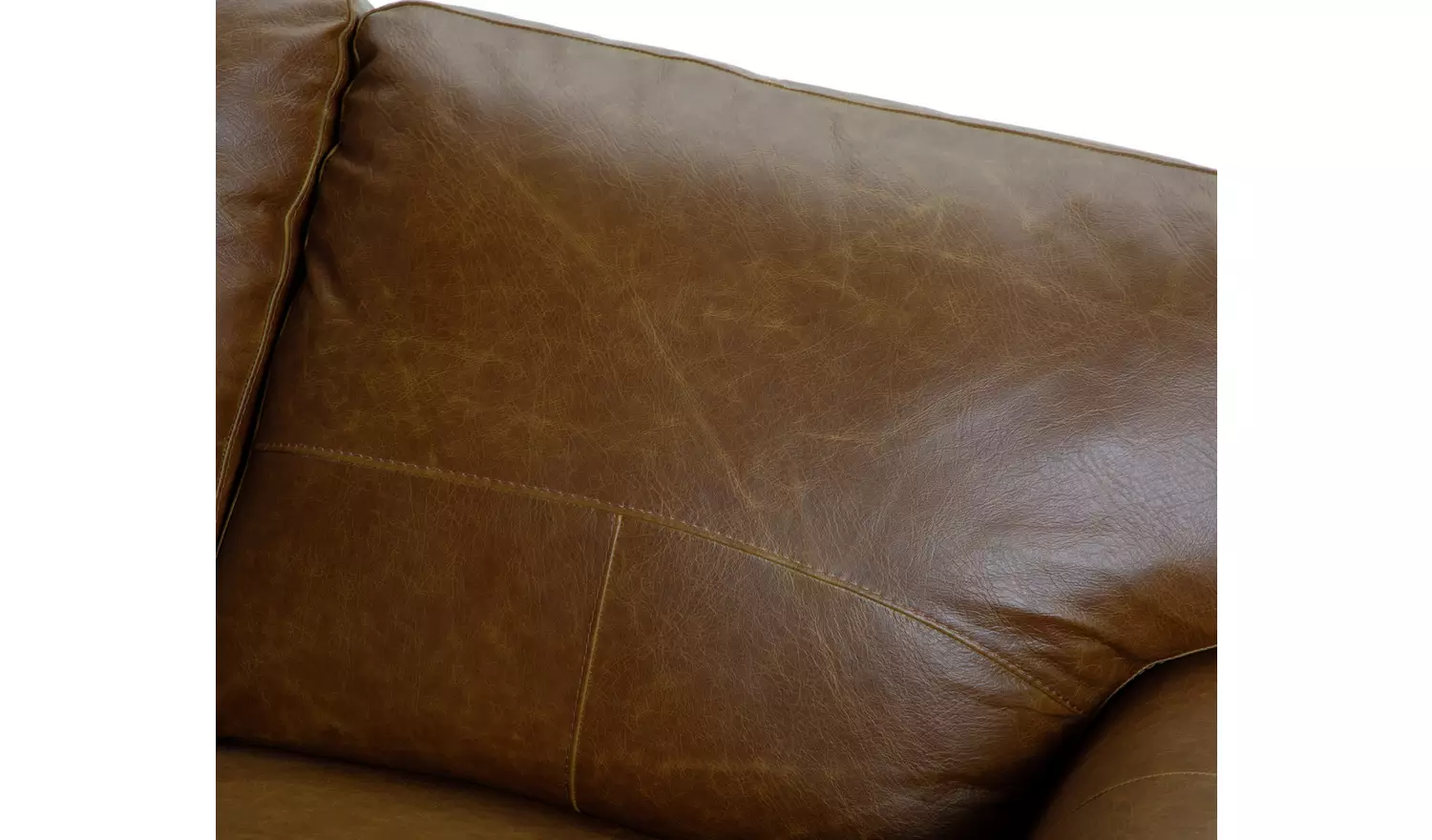 Habitat Milford Leather 2 Seater Sofa - Tan