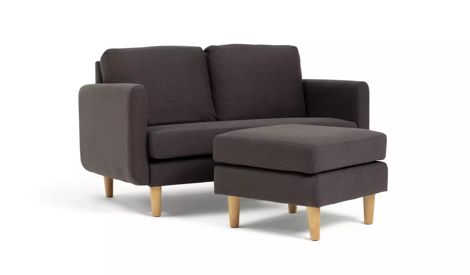 Habitat Remi Fabric 2 Seater Chaise Sofa - Charcoal