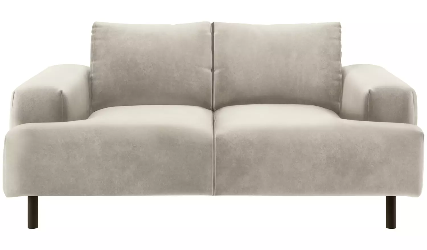 Habitat Julien Velvet 2 Seater Sofa - Natural