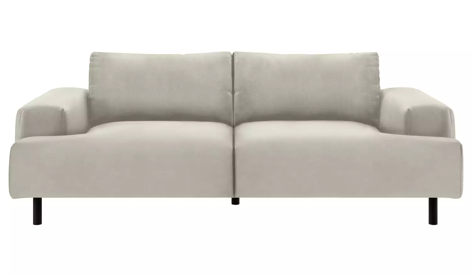 Habitat Julien Velvet 3 Seater Sofa - Natural