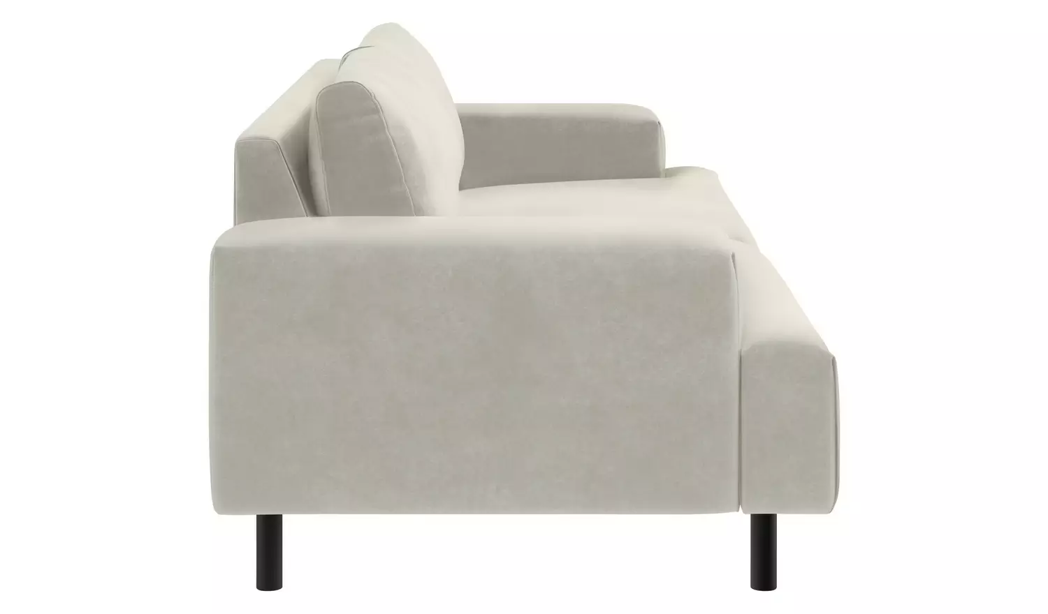 Habitat Julien Velvet 3 Seater Sofa - Natural