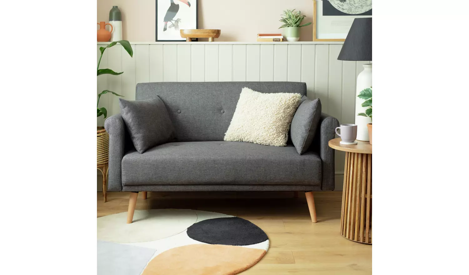 Argos Home Evie Fabric 2 Seater Sofa - Navy Blue