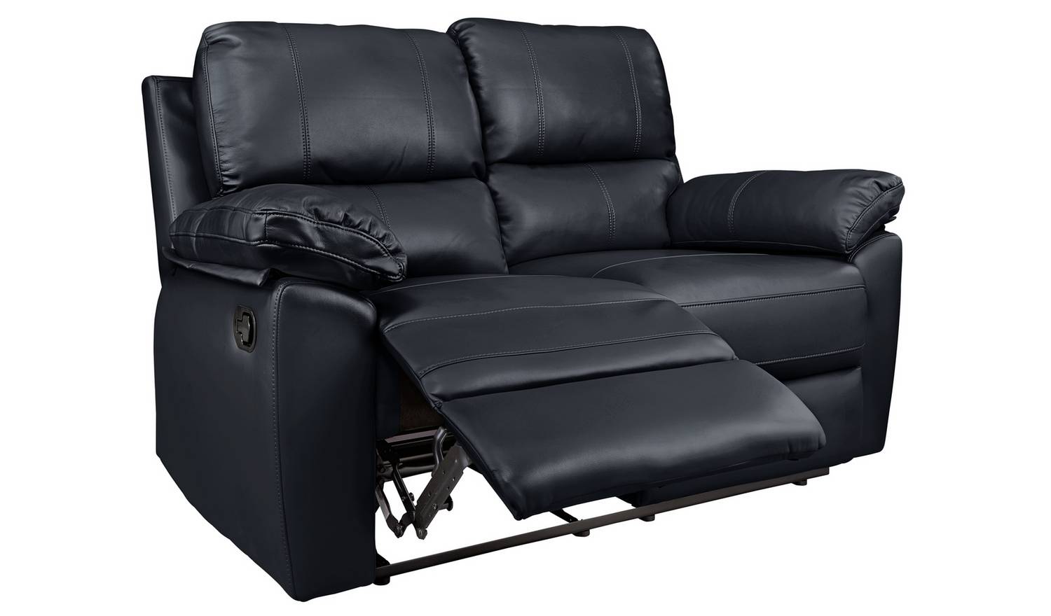 Argos Home Toby Faux Leather 2 Seater Recliner Sofa - Black