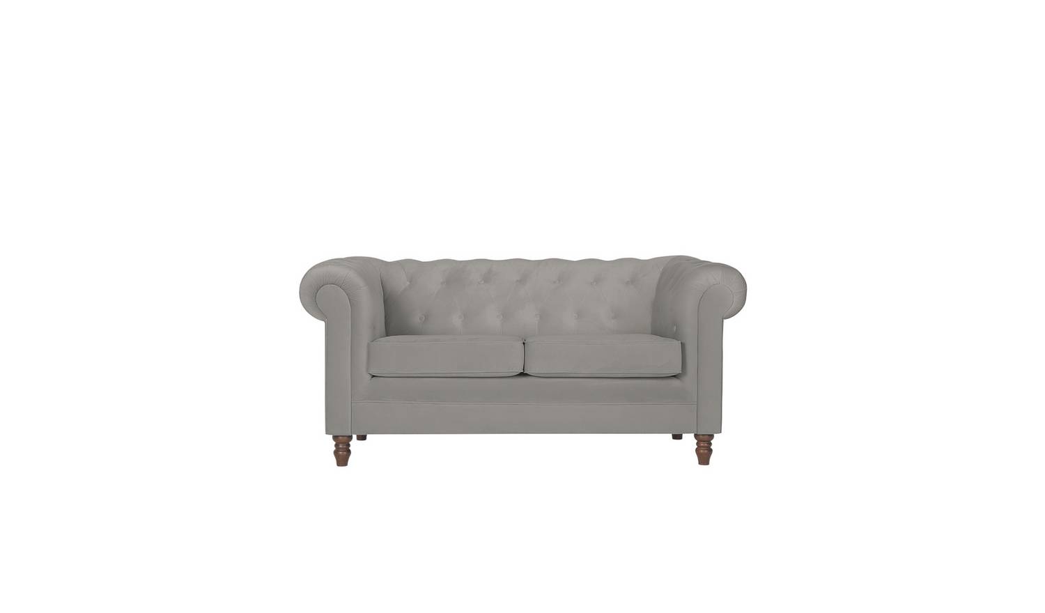 Habitat Chesterfield Velvet 2 Seater Sofa - Light Grey