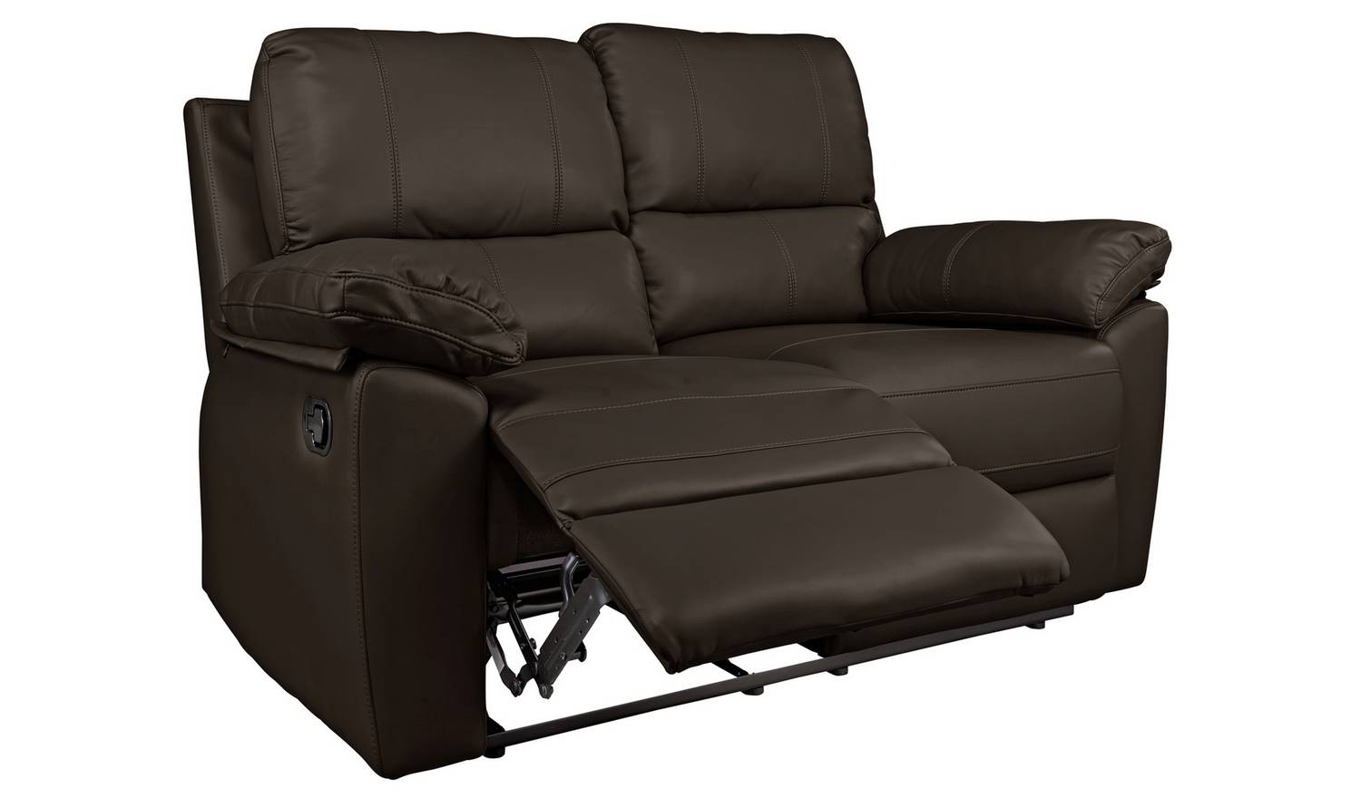 Argos Home Toby Faux Leather 2 Seater Recliner Sofa - Brown