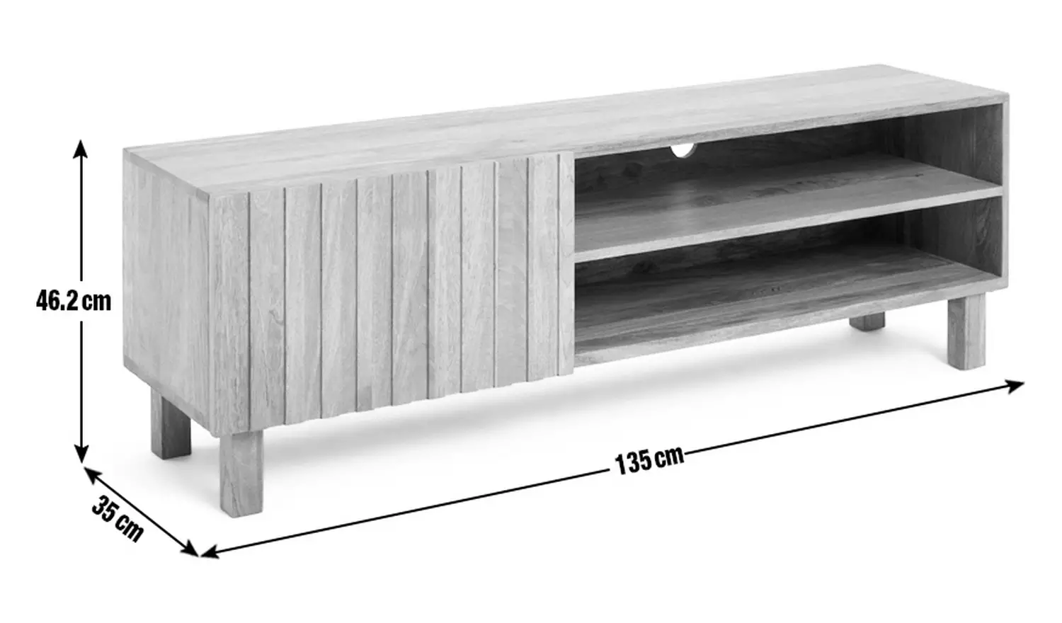 Habitat Jericho 1 Door TV Unit - Natural