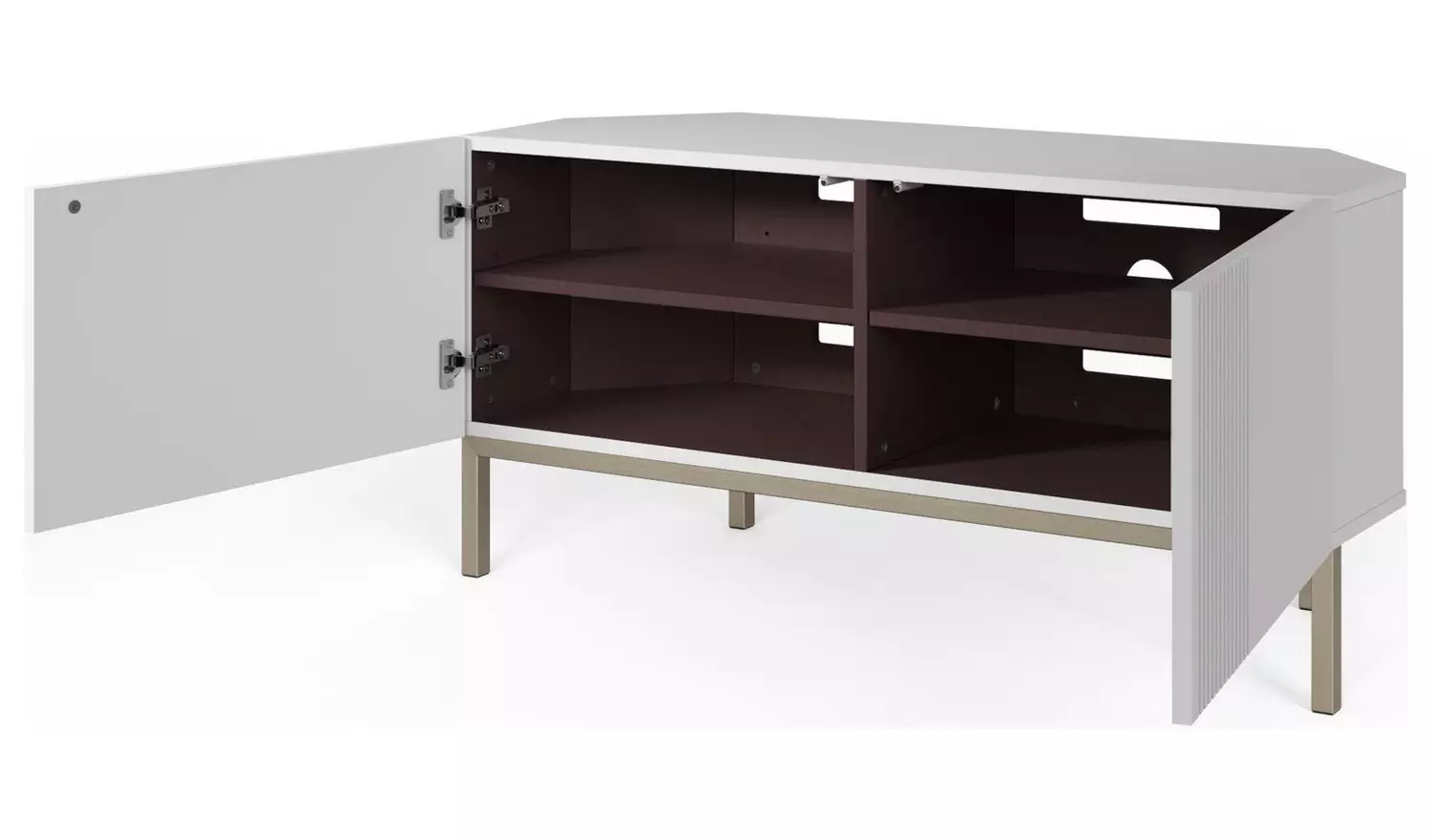 Frank Olsen Iona 2 Door Corner TV Unit - White