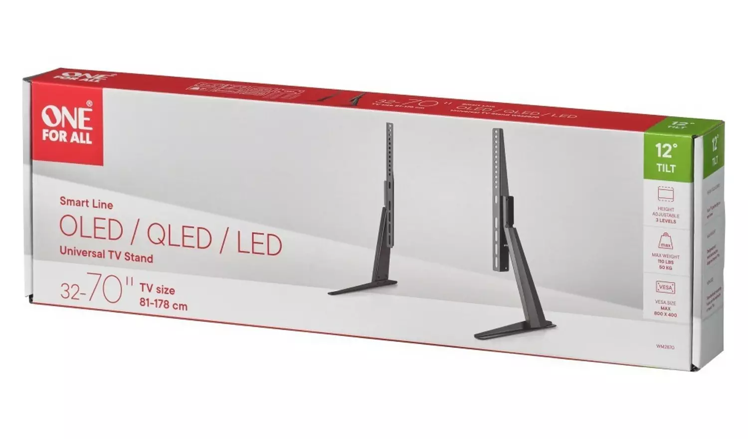 One For All WM2870 Table Top Up To 70 Inch TV Stand - Black