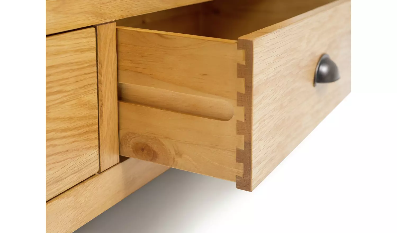 Argos Home Kent 2 Drawer Corner Oak TV Unit - Natural