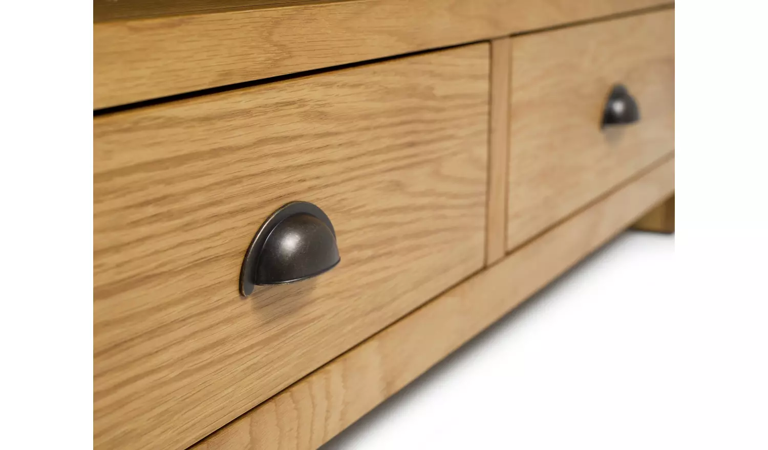 Argos Home Kent 2 Drawer Corner Oak TV Unit - Natural