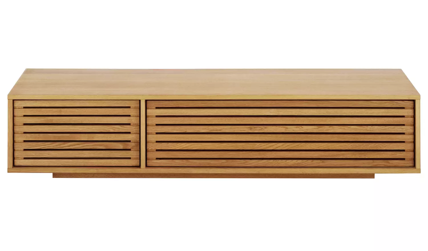 Habitat Max Slatted 2 Door TV Unit - Natural