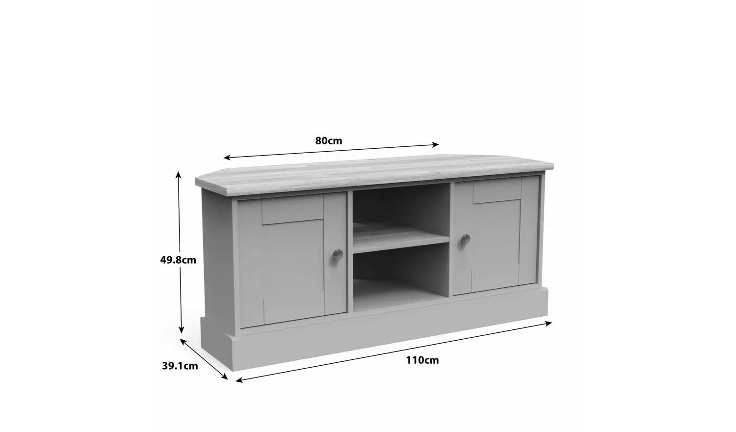Argos Home Winchester 2 Door Corner TV Unit - Green