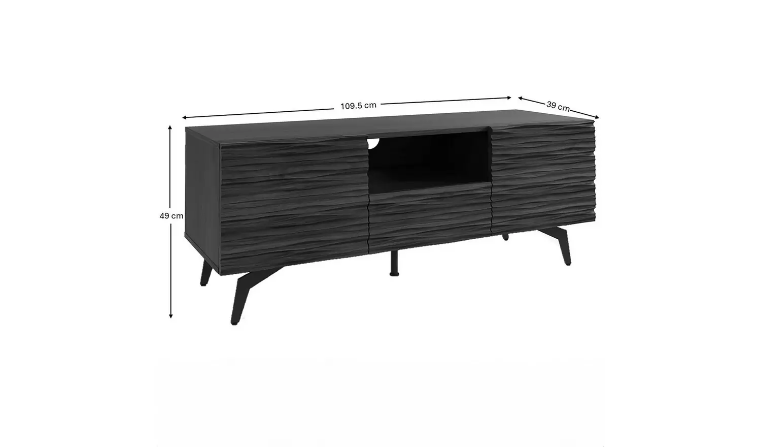 GFW Bantham 2 Door and 1 Drawer TV Unit - Walnut