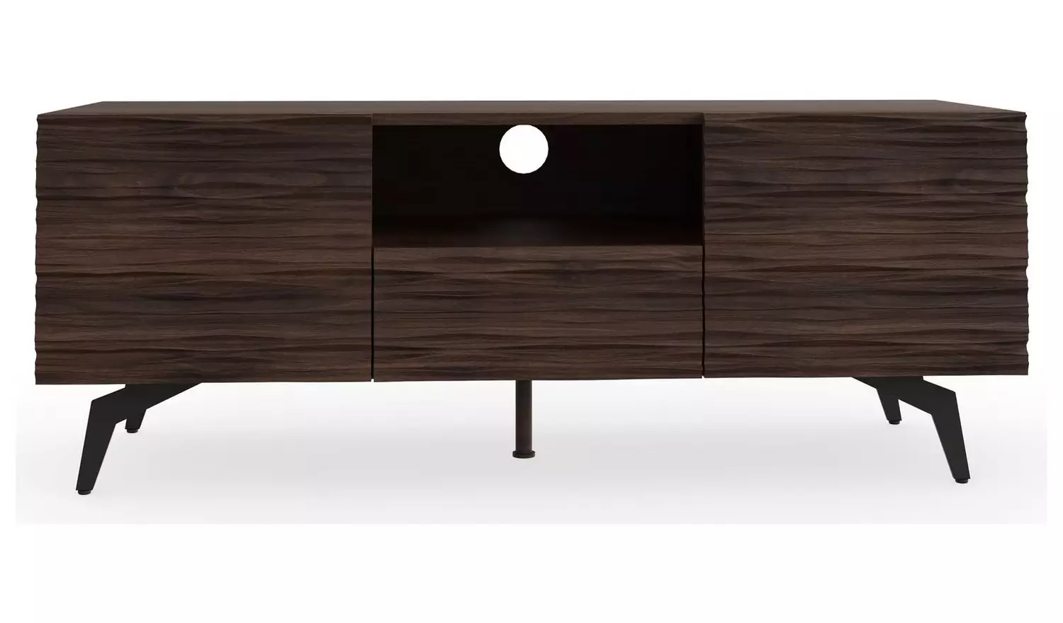 GFW Bantham 2 Door and 1 Drawer TV Unit - Walnut