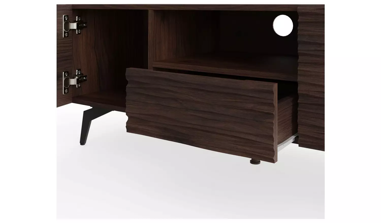 GFW Bantham 2 Door and 1 Drawer TV Unit - Walnut