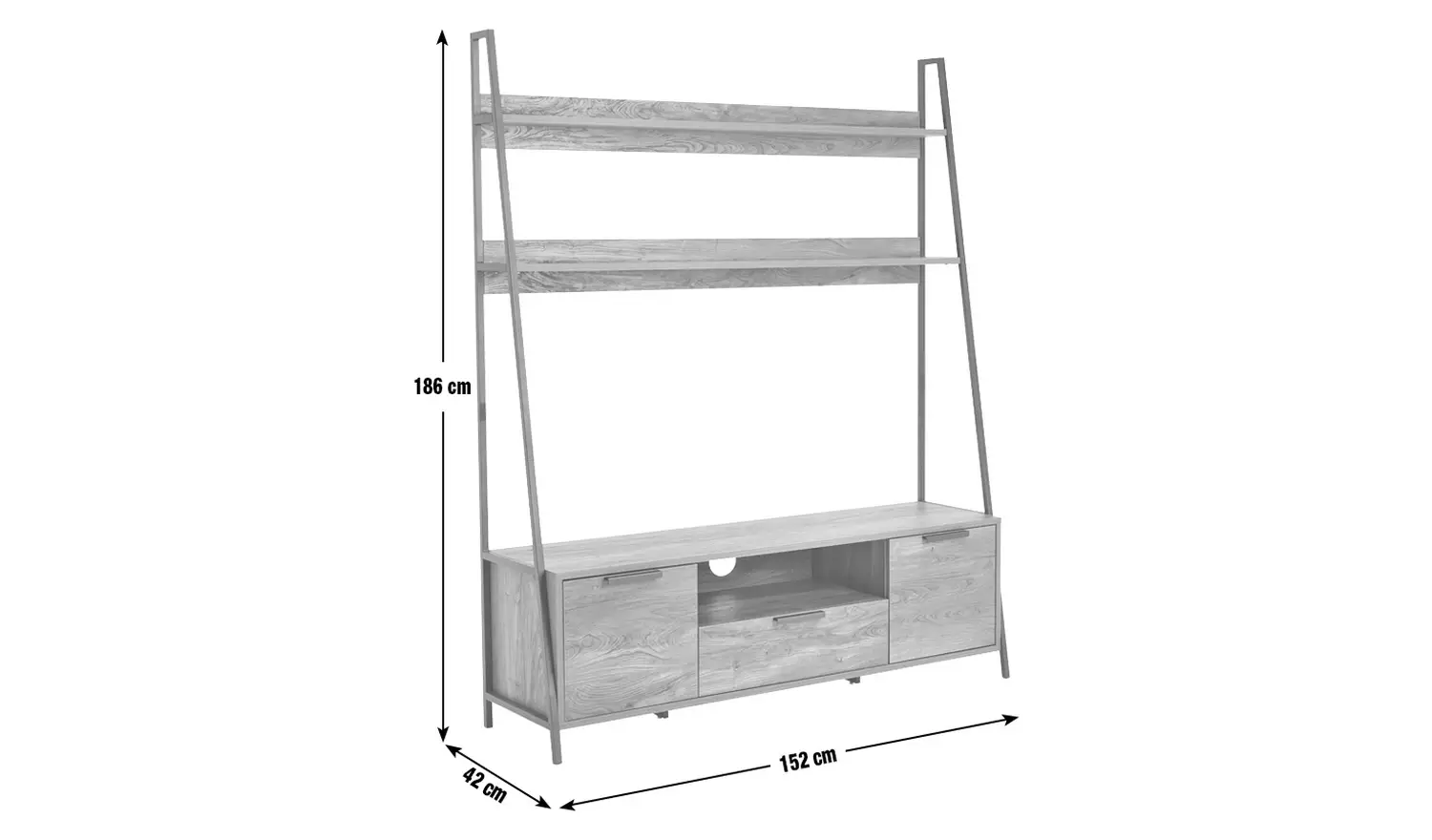 Habitat Nomad2 Door 1 Drawer Media Unit - Natural