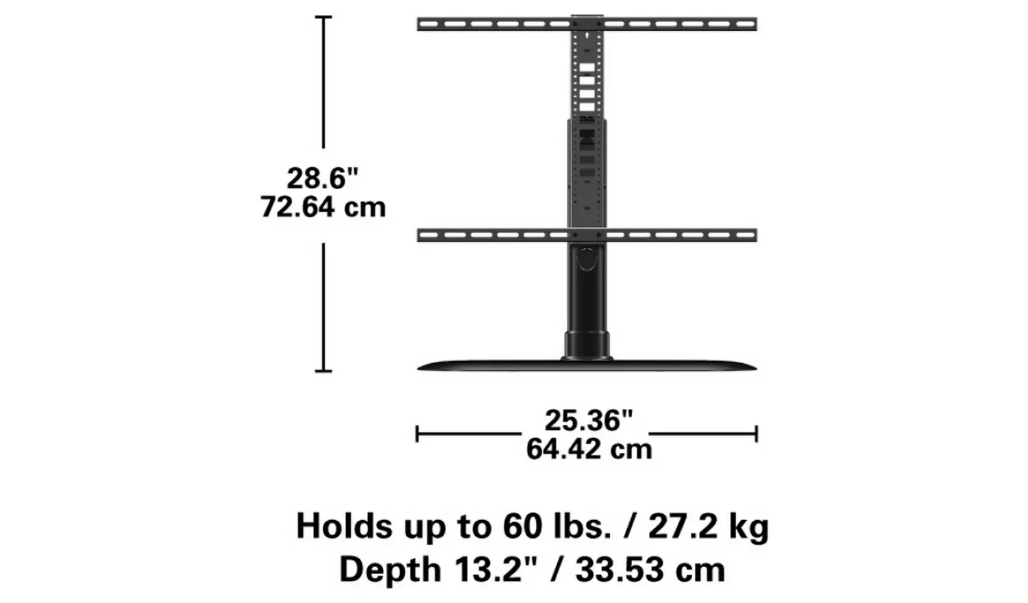 Sanus Swivel 32-65 Inch TV Stand - Black