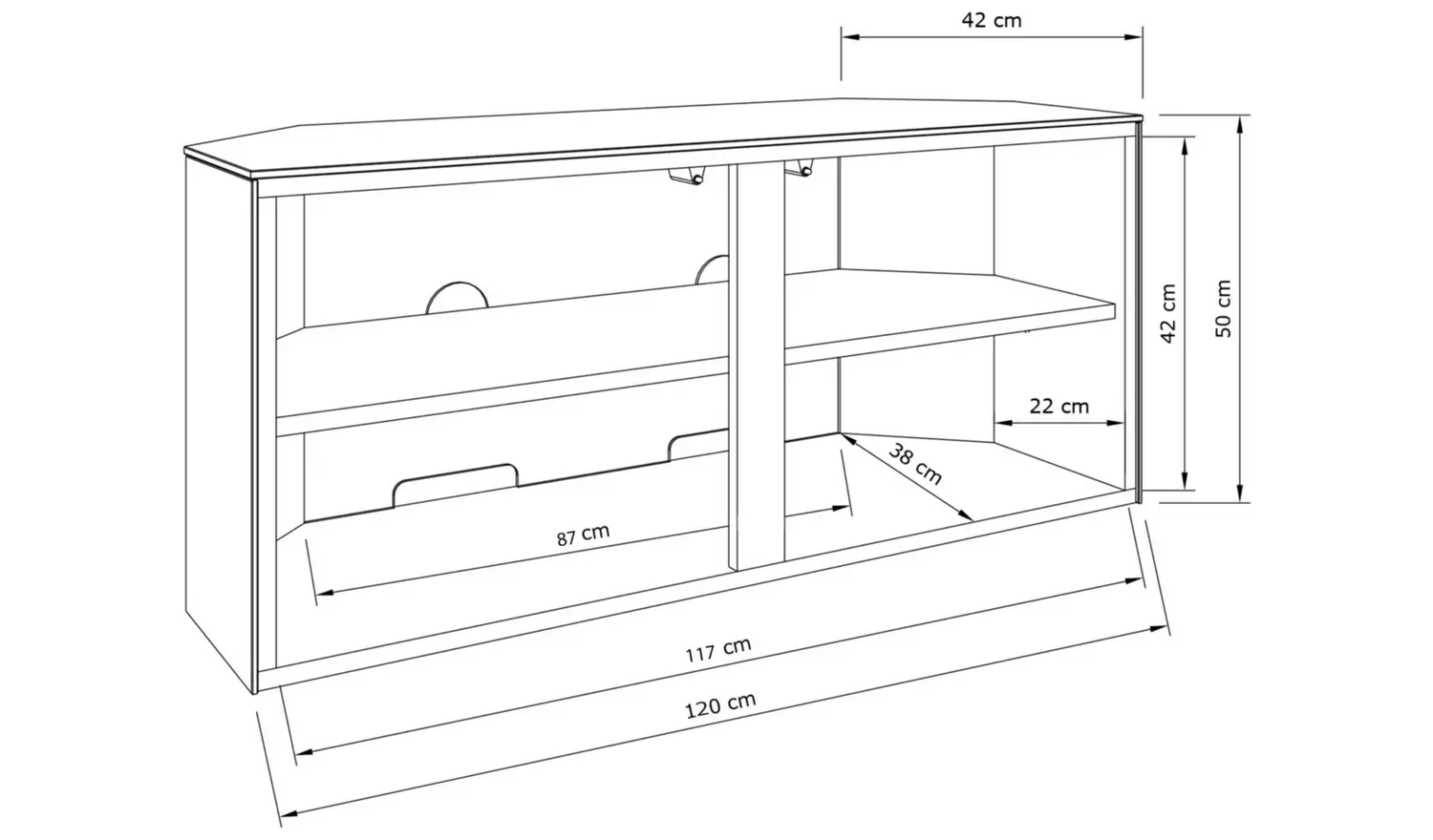 Frank Olsen Intel 2 Door Corner TV Unit - Grey