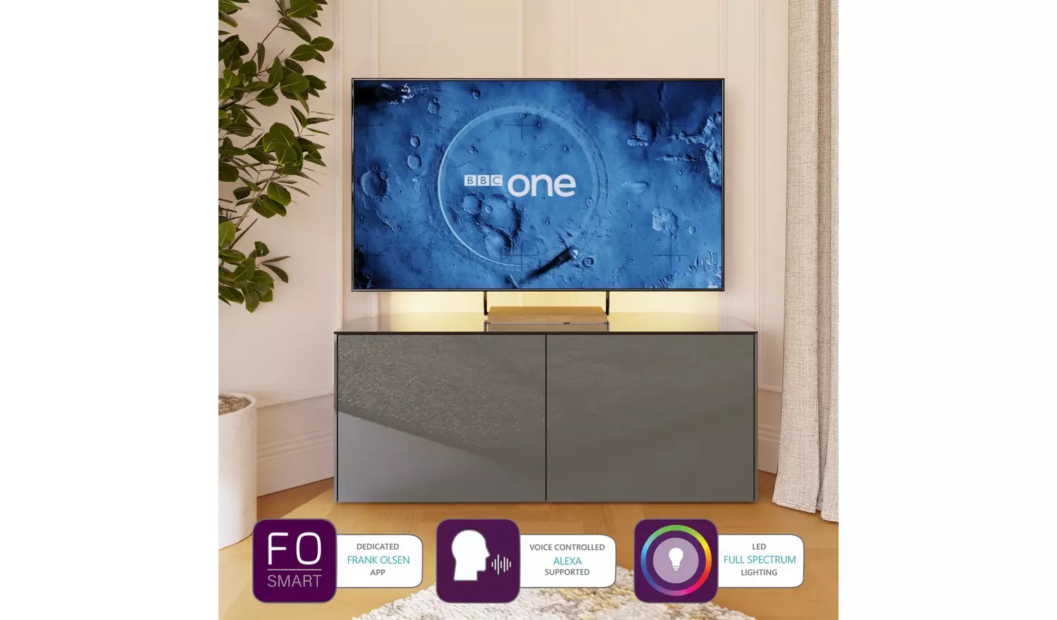 Frank Olsen Intel 2 Door Corner TV Unit - Grey