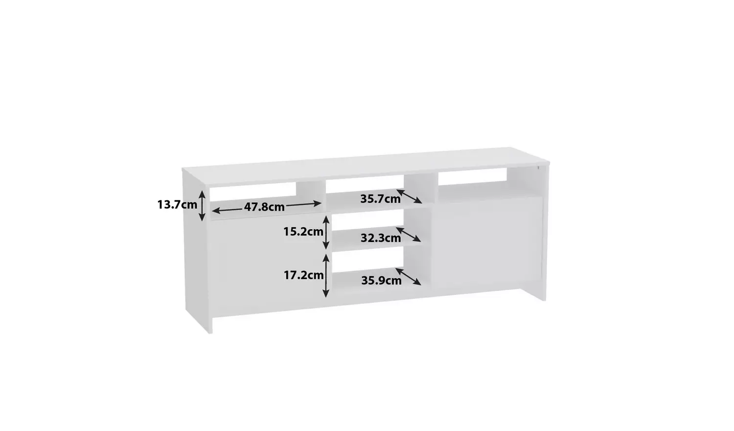Habitat Turin 2 Door Extra Large TV Unit - White