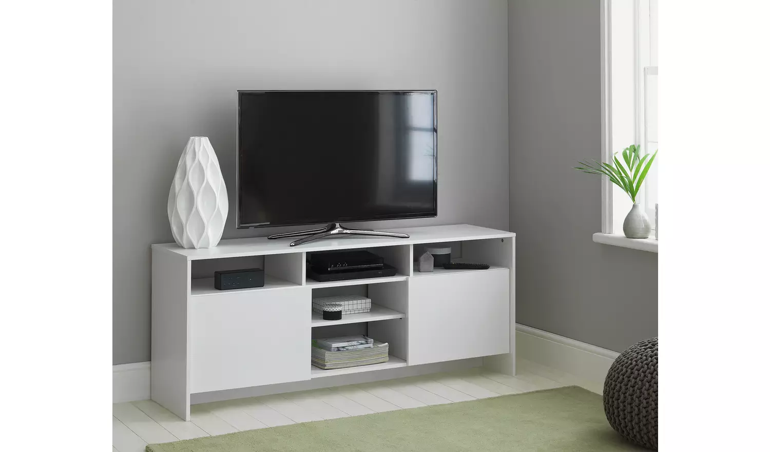 Habitat Turin 2 Door Extra Large TV Unit - White