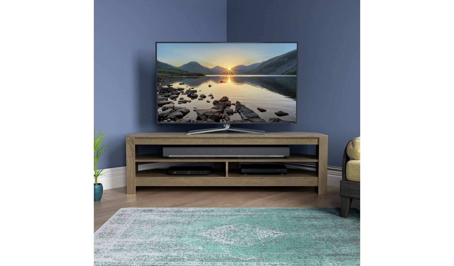 AVF Calibre Up to 65 Inch TV Stand - Rustic Sawn Oak