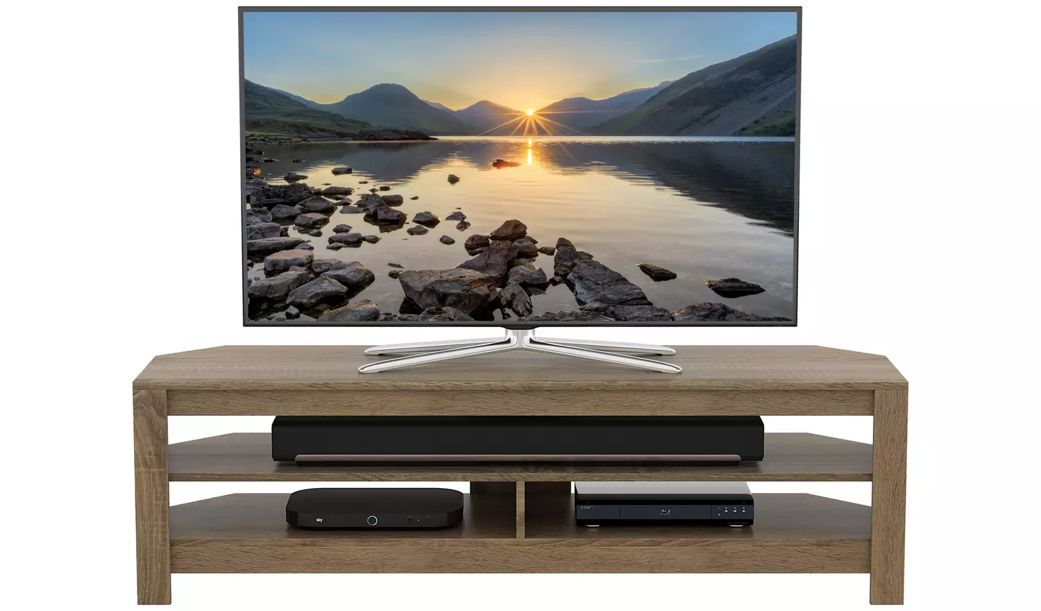 AVF Calibre Up to 65 Inch TV Stand - Rustic Sawn Oak