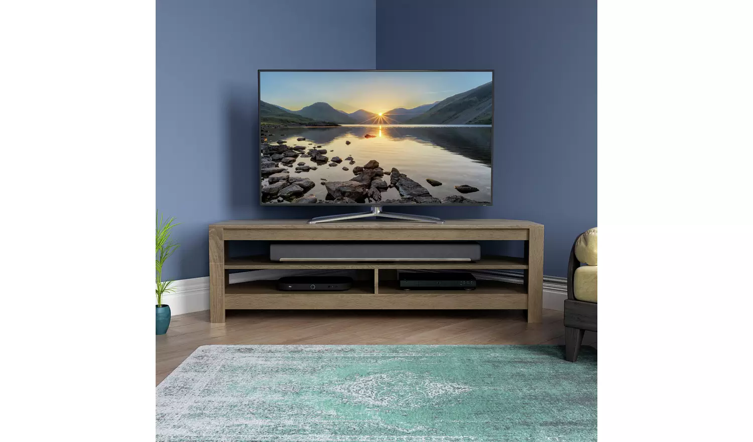 AVF Calibre Up to 65 Inch TV Stand - Rustic Sawn Oak