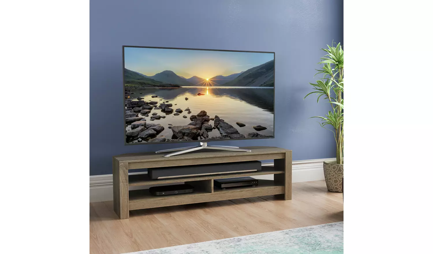 AVF Calibre Up to 65 Inch TV Stand - Rustic Sawn Oak