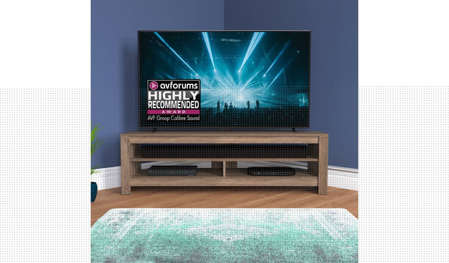 AVF Calibre Sound Up to 65 Inch TV Stand - Rustic Sawn Oak