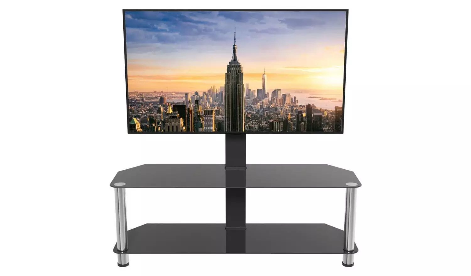 AVF SDCL1140 Up to 65 Inch TV Stand - Black & Chrome