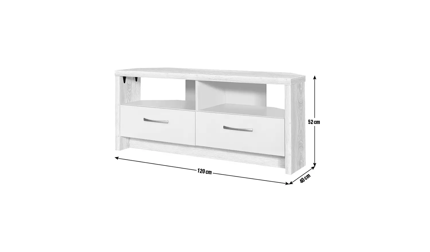 Argos Home Venice 2 Drawer Large Corner TV Unit - Grey