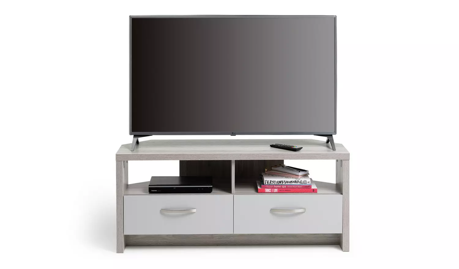 Argos Home Venice 2 Drawer Large Corner TV Unit - Grey