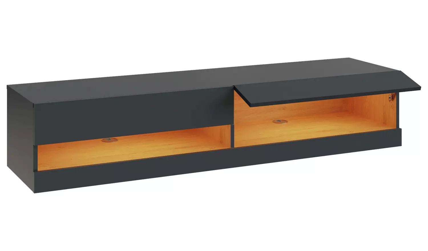 GFW Leon 150cm LED Wall TV Unit - Anthracite