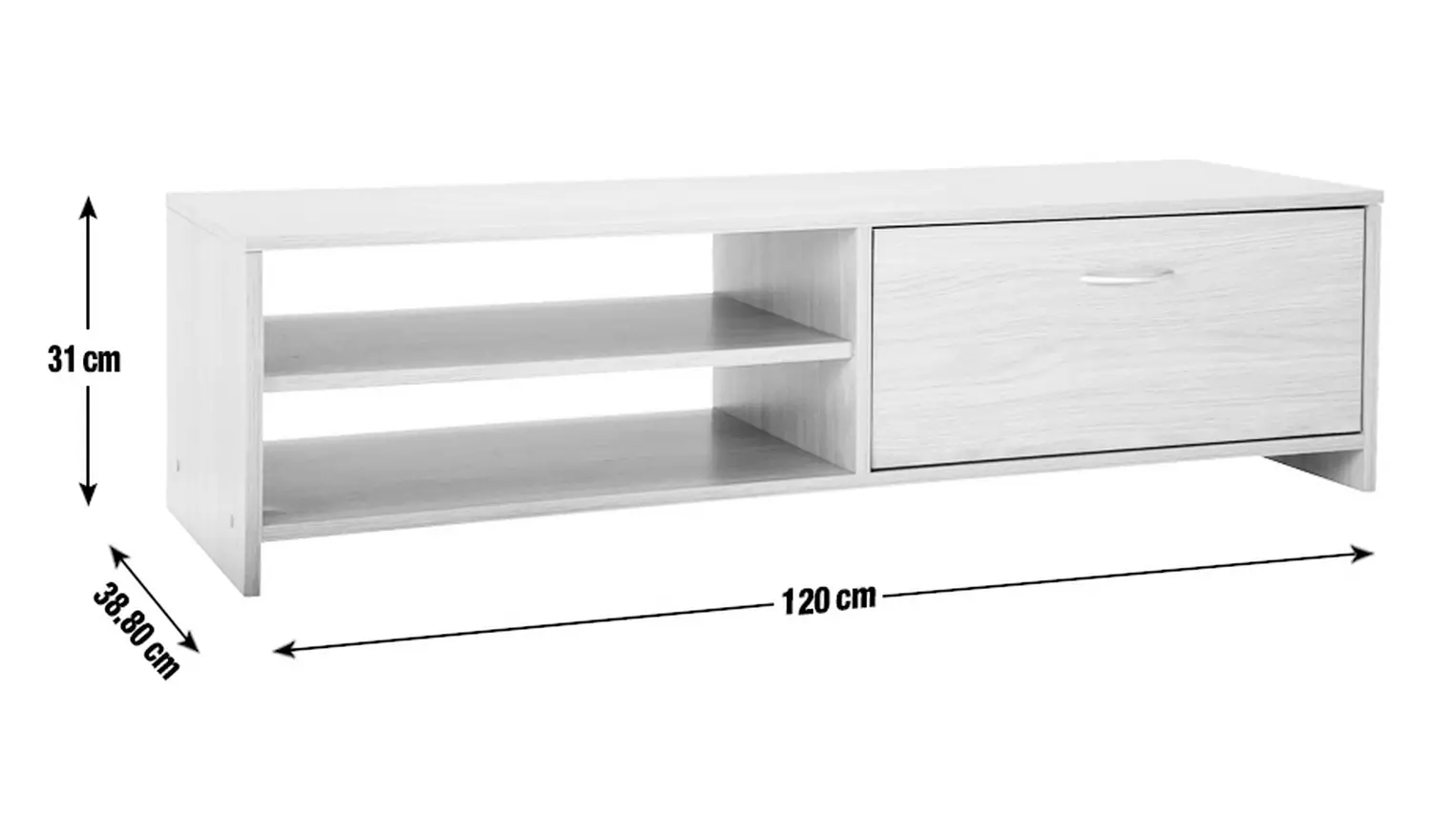 Argos Home Squares 1 Drawer TV Unit - Black