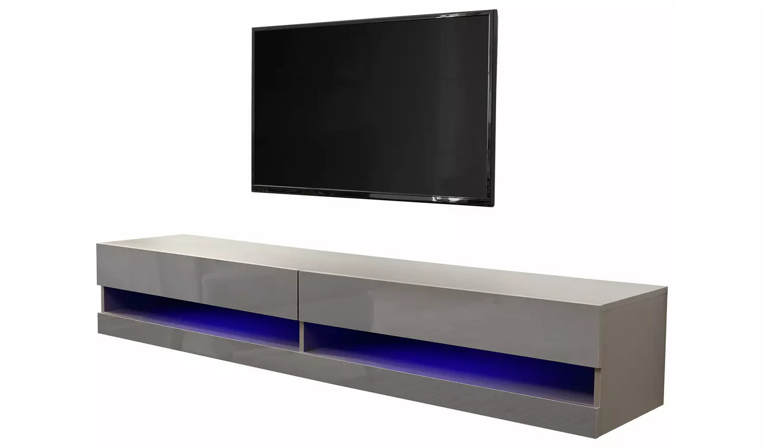 GFW Galicia 150cm LED Wall TV Unit - Grey