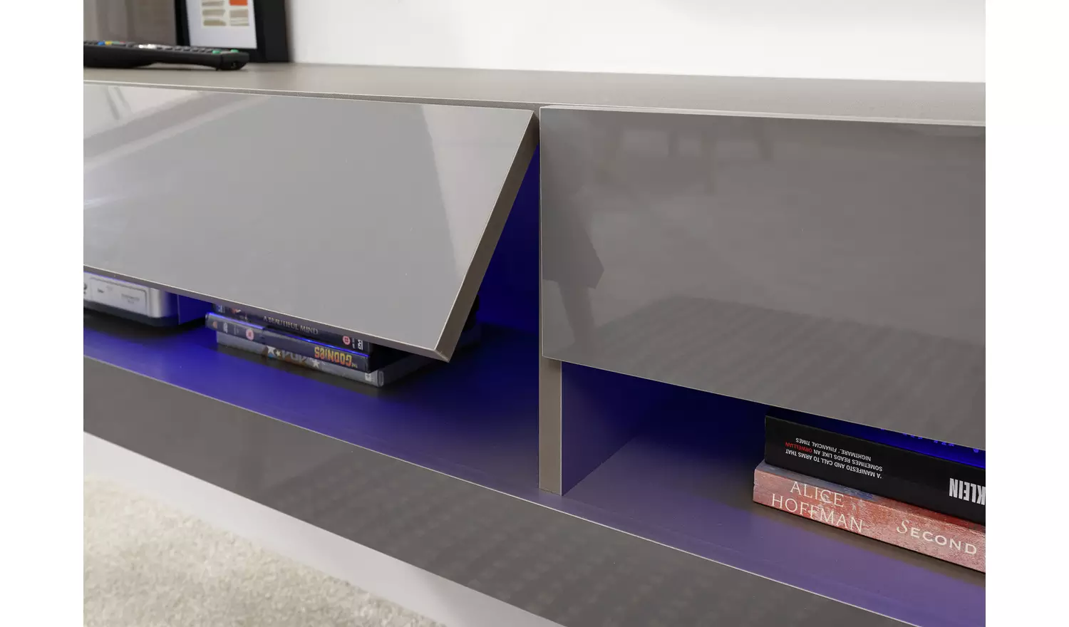 GFW Galicia 180cm LED Wall TV Unit - Grey