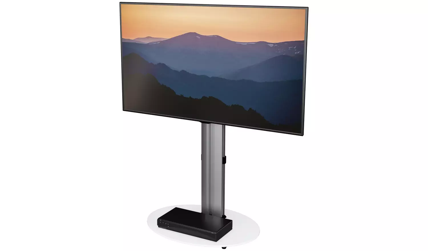 AVF Up to 55 Inch TV Stand - Silver And White