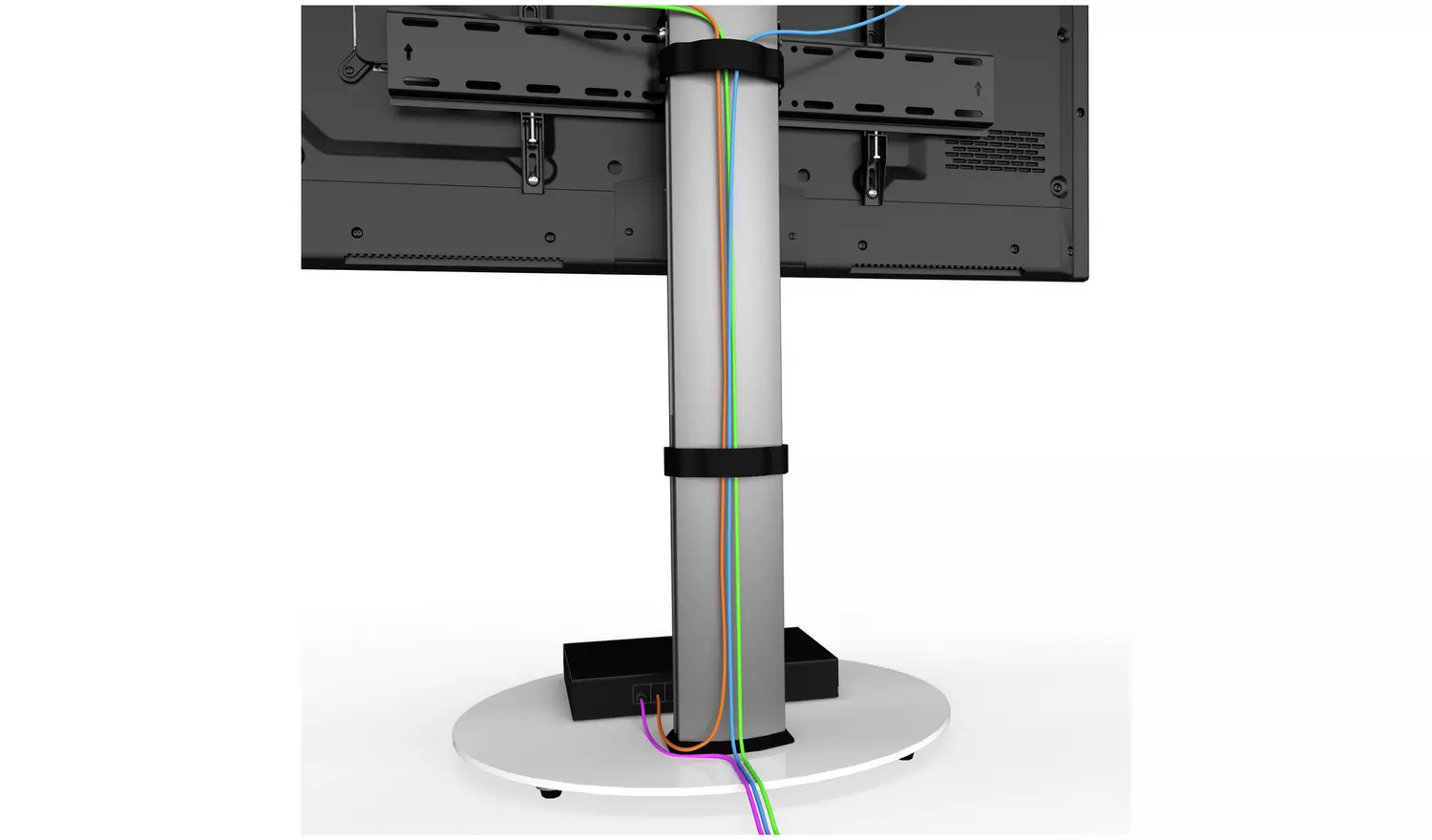 AVF Up to 55 Inch TV Stand - Silver And White