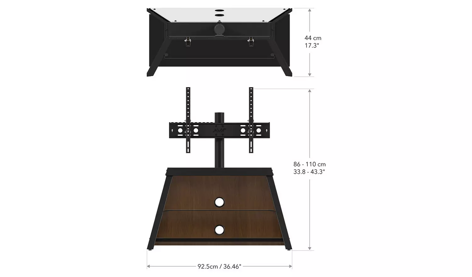 AVF Options 37-65 Inch Easel TV Stand with Mount