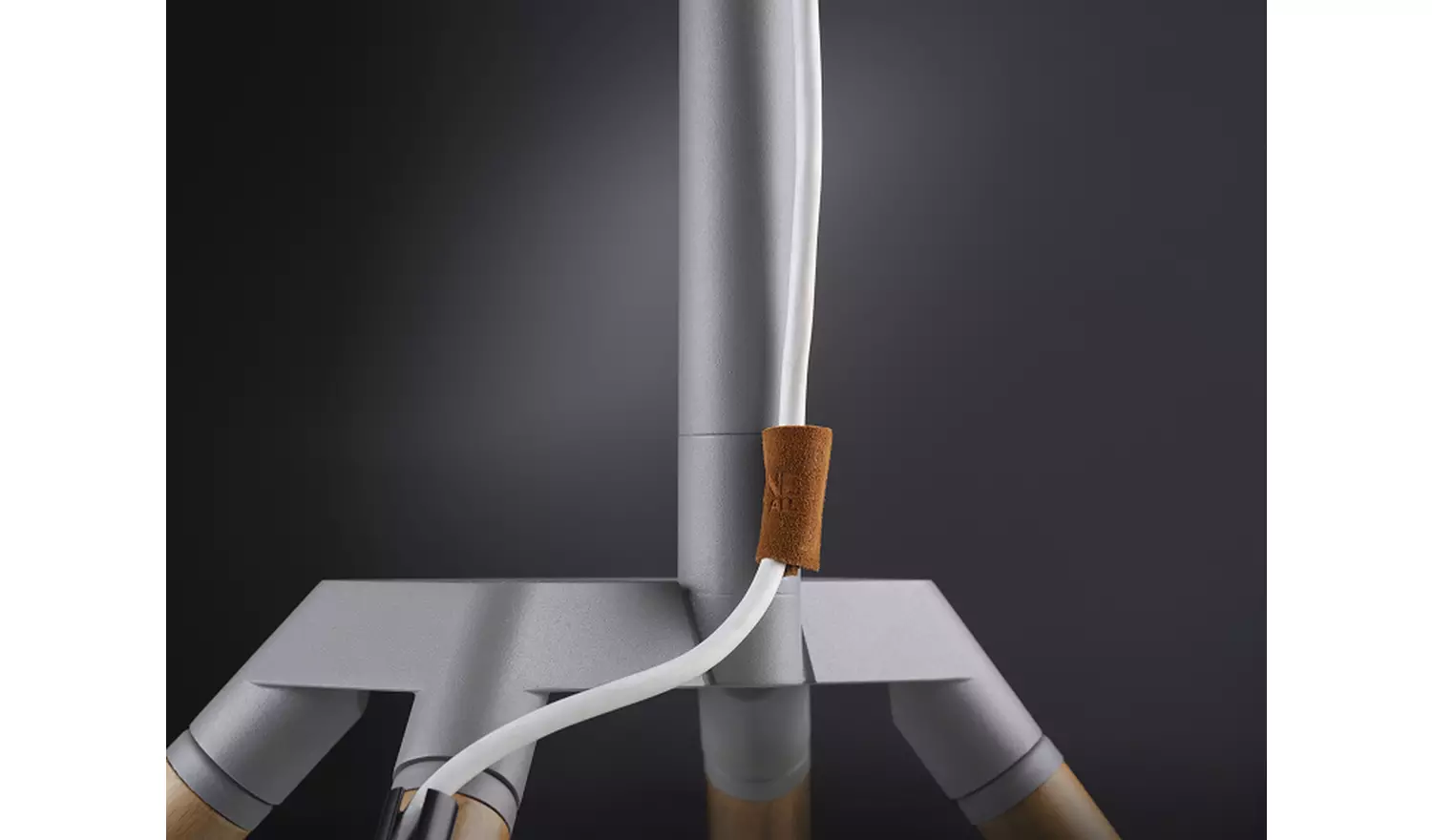 One For All WM7476 Up to 70 Inch TV Stand - Silver Grey