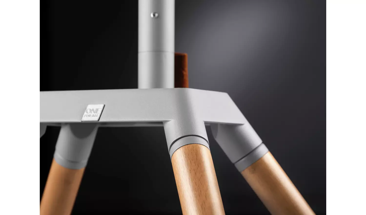 One For All WM7476 Up to 70 Inch TV Stand - Silver Grey