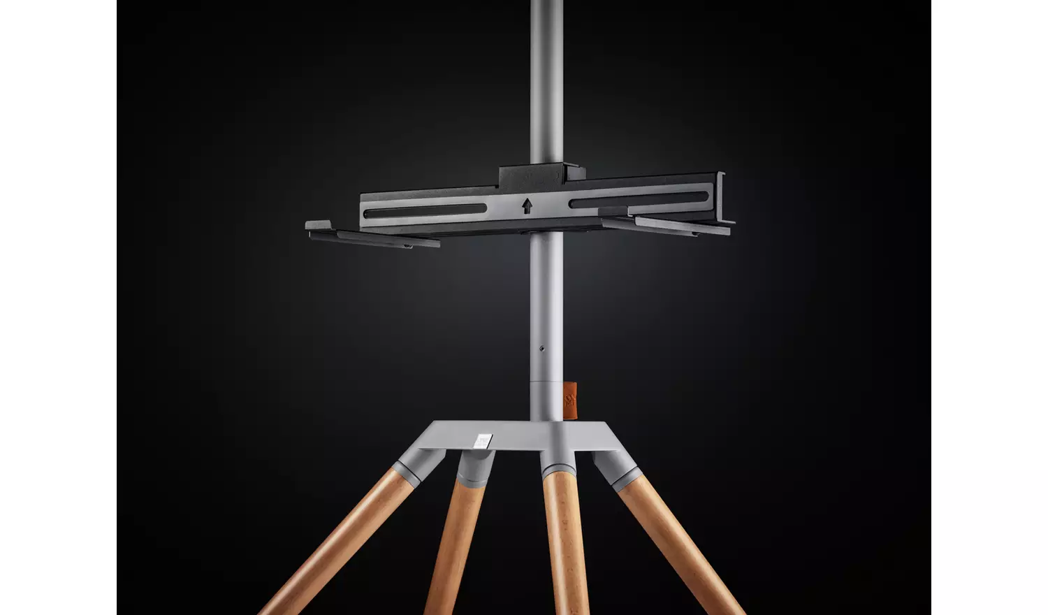 One For All WM7476 Up to 70 Inch TV Stand - Silver Grey