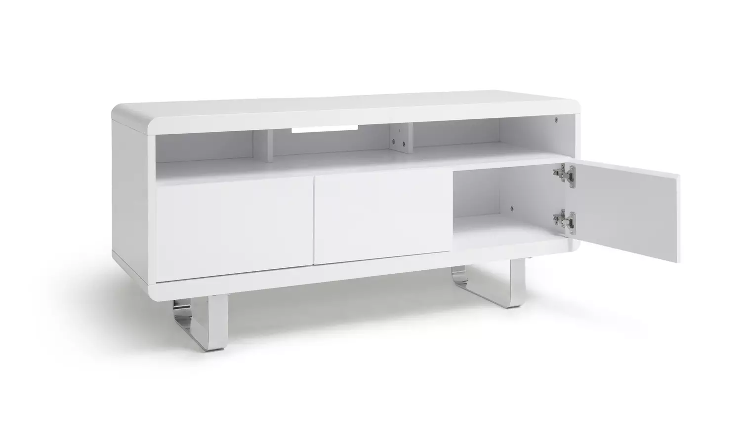 Argos Home Sleigh TV Unit - White Gloss