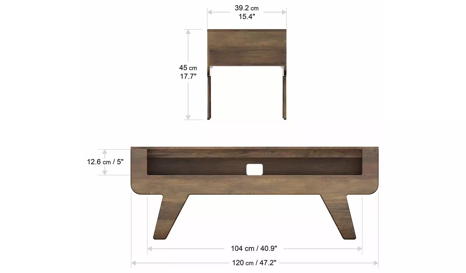 AVF Up To 60 Inch TV Stand - Dark Wood